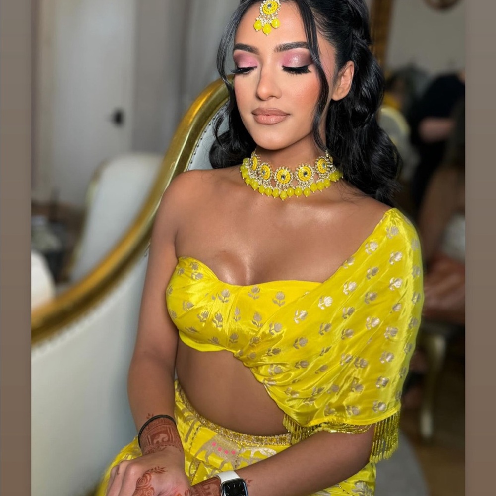 Masaba Yellow Lengha Haldi (worn once), limited edition.